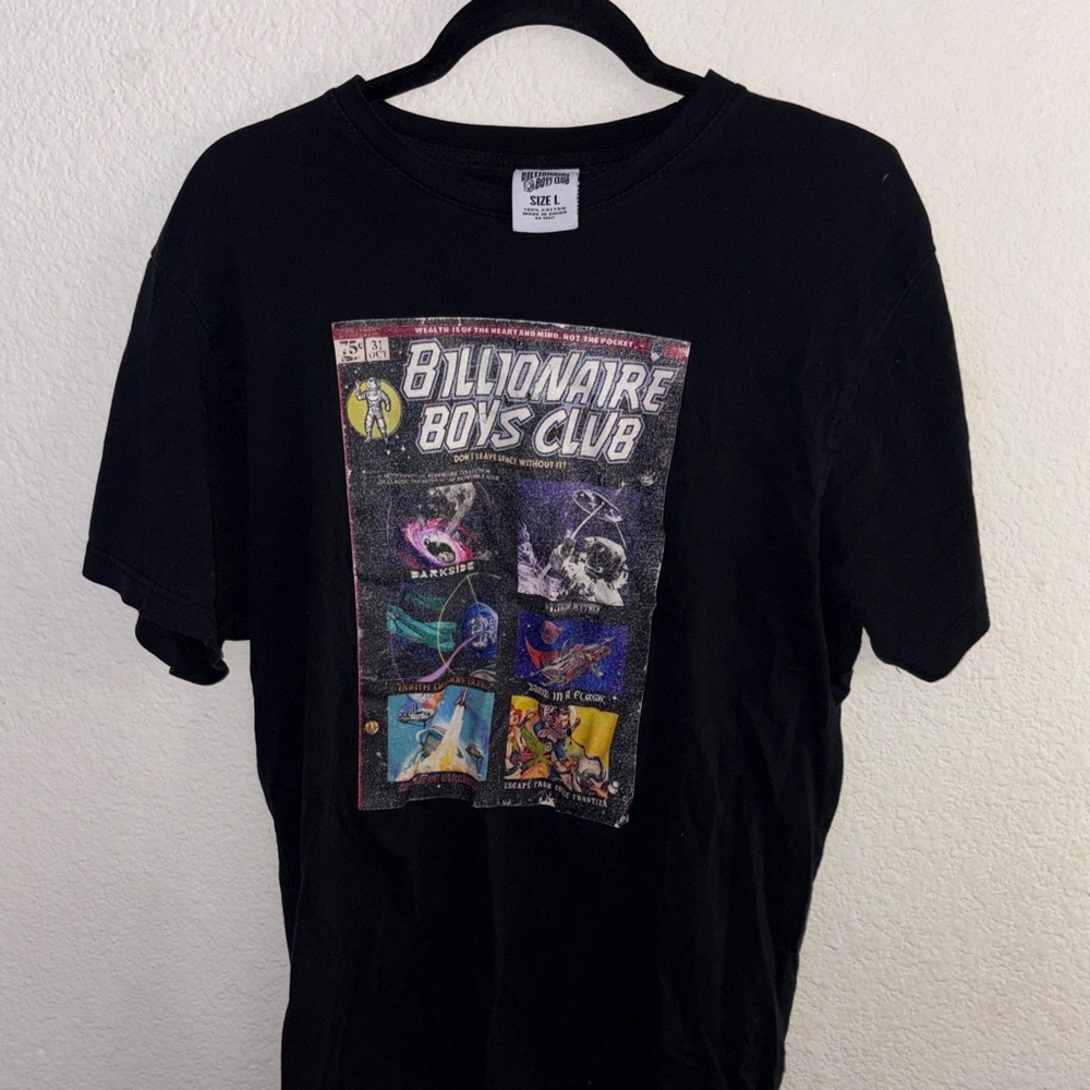 Billionaire Boys Club Black Tee with Vibrant Graphic